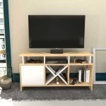 TV staliukas Kalune Design Televizoriaus stovas Auburn - Oak, Baltas