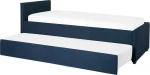 Beliani Sumontuota lova 90 x 200 cm mėlyna MARMANDE