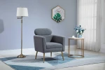 Fotelis Gold MELISA leisure armchair pilkas / auksinis