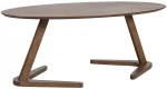 Kavos staliukas LANA, 120x60x45 cm, stalviršis: MDF su riešutmedžio lukštu, kojos ir rėmas: kaučiukmedis, spalva: riešut
