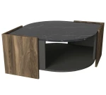 Kavos staliukas Kalune Design Marbel, rudas/pilkas/juodas