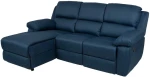 Fotelis Corner sofa BERIT LC, manual recliner, dark mėlynas