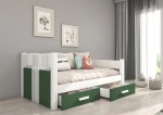 Vaikiška lova ADRK Furniture Bibi, balta/žalia