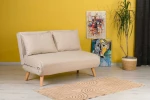 Hanah Home 2 vietų sofa-lova Folde 2-Seater - Kreminis