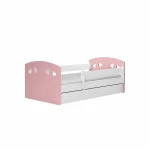 Vaikiška lova su čiužiniu Kocot Kids Julia, 80x180 cm, rožinė/balta