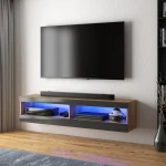 TV staliukas Selsey Viansola LED 100 cm, rudas/juodas