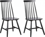 Beliani valgomojo kėdžių komplektas iš 2 juodų BURBANK