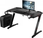 Žaidimų stalas Ultradesk Rocket Gaming Desk, su RGB pašvietimu, Juodas