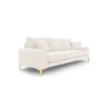 Trivietė sofa Larnite, 222x102x90 cm, smėlio