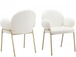 2-jų valgomojo kėdžių komplektas Loft24 Iwama, baltas