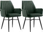 2-jų valgomojo kėdžių komplektas Loft24 Anzo, žalias