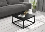 Kavos staliukas ADRK Furniture Belten 65x65cm, juodas