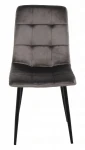 4-ių kėdžių komplektas, pilkas/juodas