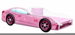 Lova su čiužiniu Car BED-PINK-2, 160x80 cm, rožinė