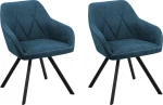 Beliani rinkinys 2 kėdės mėlyna PONE