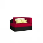Sofa NORE Rosa, raudona/juoda