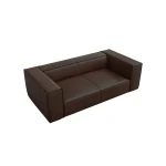 Dvivietė odinė sofa Agawa, 211x100x68, tamsiai ruda