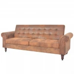 Sofa-lova su ranktūriais, ruda