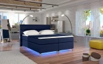 Lova NORE Amadeo su LED apšvietimu, 160X200 cm, mėlyna