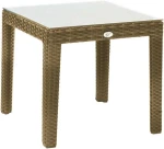 Side table WICKER 50x50xH45cm, beige