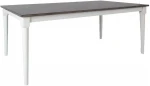 Dining table JANELLE 183x91xH75cm, pilkas/baltas