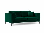 Trivietė sofa Luis 3, žalia/juoda