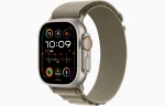 Apple Watch Ultra 2 GPS + Cellular, 49mm Titanium Case with Olive Alpine Loop - Small MREX3UL/A
