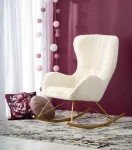 Fotelis Gold LIBERTO leisure armchair cream / auksinis