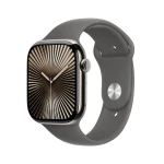 Apple Watch Series 10 GPS + Cellular 46mm Natural Titanium Case with Stone Grey Sport Band - M/L MWYA3ET/A