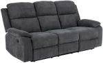 Sofa MORA 3-seater recliner, dark pilkas