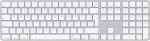 Magic Klaviatūra mit Touch ID und Ziffernblock (sidabrinis/baltas, DE-išdėstymas, für Mac Modelle mit Apple Chip)
