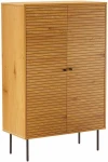 Cabinet LINE 80x40xH130cm, melamine with oak bark