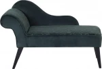 Sofa Shumee Left Hand Velvet Chaise Longue Leaf Žalias BIARRITZ