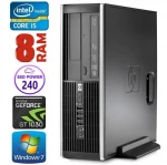 HP 8100 Elite SFF i5-750 8GB 240SSD GT1030 2GB DVD WIN7Pro