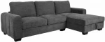 Corner sofa MARITA RC, dark pilkas