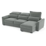 Corner sofa bed TITO light pilkas