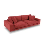 Keturvietė sofa Jog, 286x122x90 cm, raudona