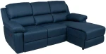 Fotelis Corner sofa BERIT RC, manual recliner, dark mėlynas