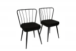 2-ių kėdžių komplektas Kalune Design Yildiz 943 V2, juodas