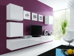 Cama Living room cabinet set VIGO 22 baltas gloss