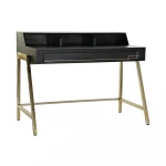 Rašomasis stalas DKD Home Decor, Metalas/Mango mediena, (125 x 74 x 93.5 cm), auksinė/juoda