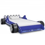 Vaikiška lova lenktyninė mašina VidaXL, 90x200 cm, mėlyna