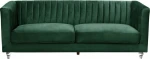 Beliani ARIKA 3-asmuo velour žalia sofa