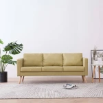 Trivietė sofa, žalia, audinys