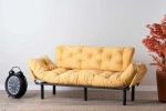 Kalune Design 3 vietų sofa-lova Nitta Triple - Mustard