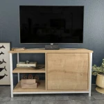 TV staliukas Kalune Design TV stalas Muskegon - Baltas, Oak