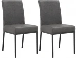 2-jų valgomojo kėdžių komplektas Loft24 Dax, pilkas