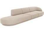 Kairinė sofa Micadoni Miley, 302 x 85 x 74 cm, smėlio