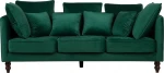 Beliani Velour žalias sofa FENSSAD