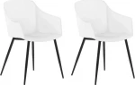 Beliani 2 valgomųjų kėdžių rinkinys balta FONDA